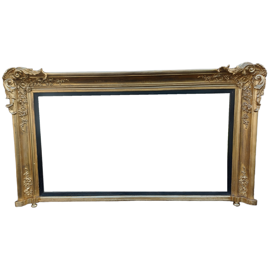 19th Century Irish Gilt Overmantle Mirror