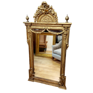 Large 19th Century French Gilt Pier Mirror