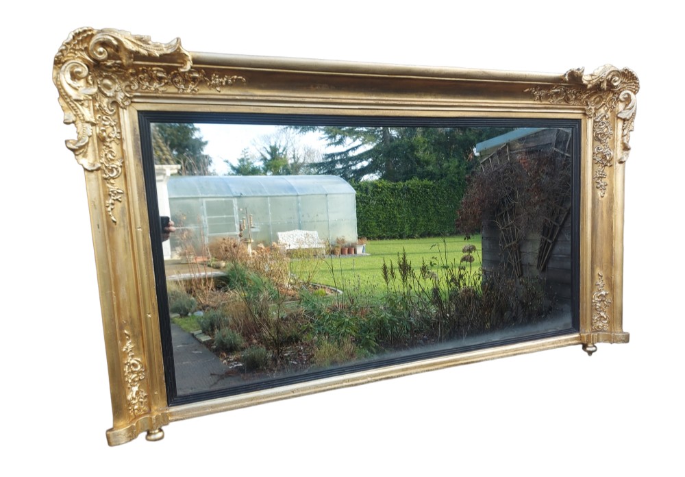 19th Century Irish Gilt Overmantle Mirror - Image 4