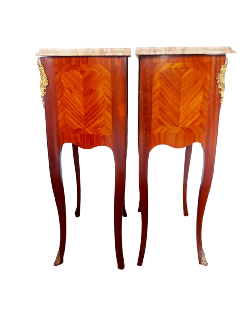 Pair Of French Marquetry Bedside Cabinets - Image 2