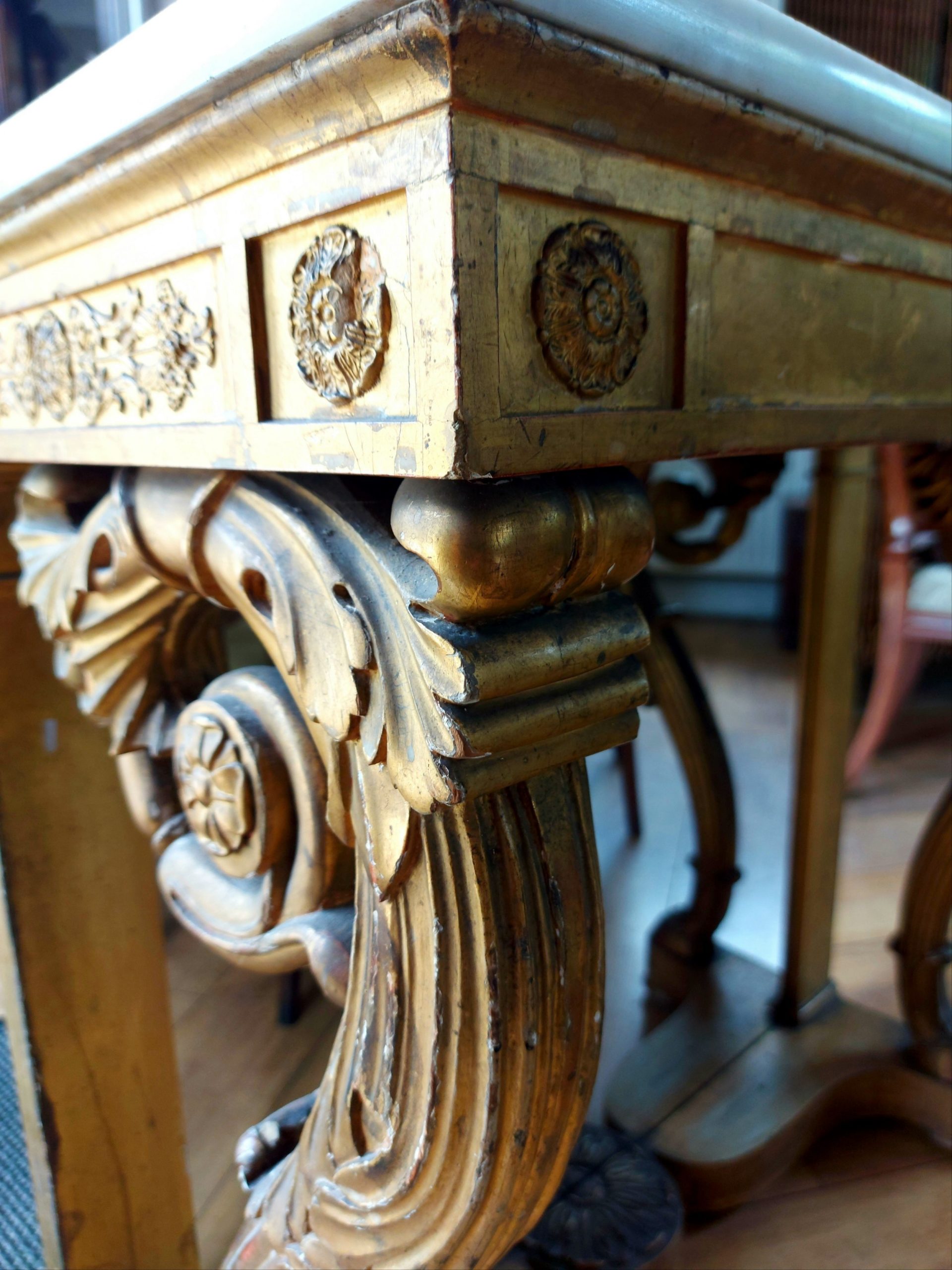 Late 18th Century Italian Gilt Console Table And Mirror - Image 3