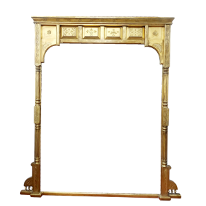 Large 19th Century Aesthetic Gilt Overmantle Mirror