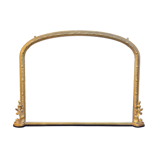 19th Century Gilt Archtop Overmantle Mirror